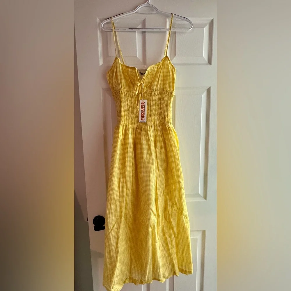 NWT Ciao Lucia Barbara Sun Gingham Cotton Dress, M - Picture 6 of 7